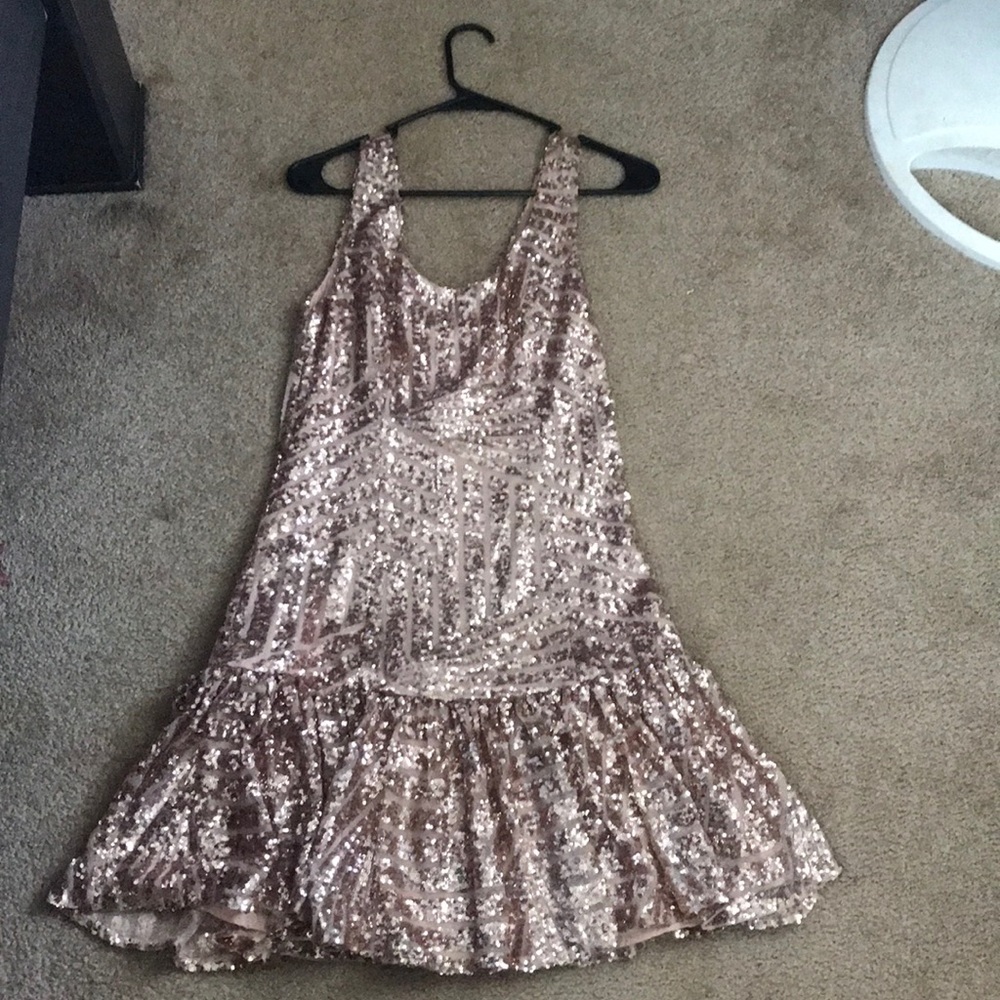 Rose Gold Sequin Dress